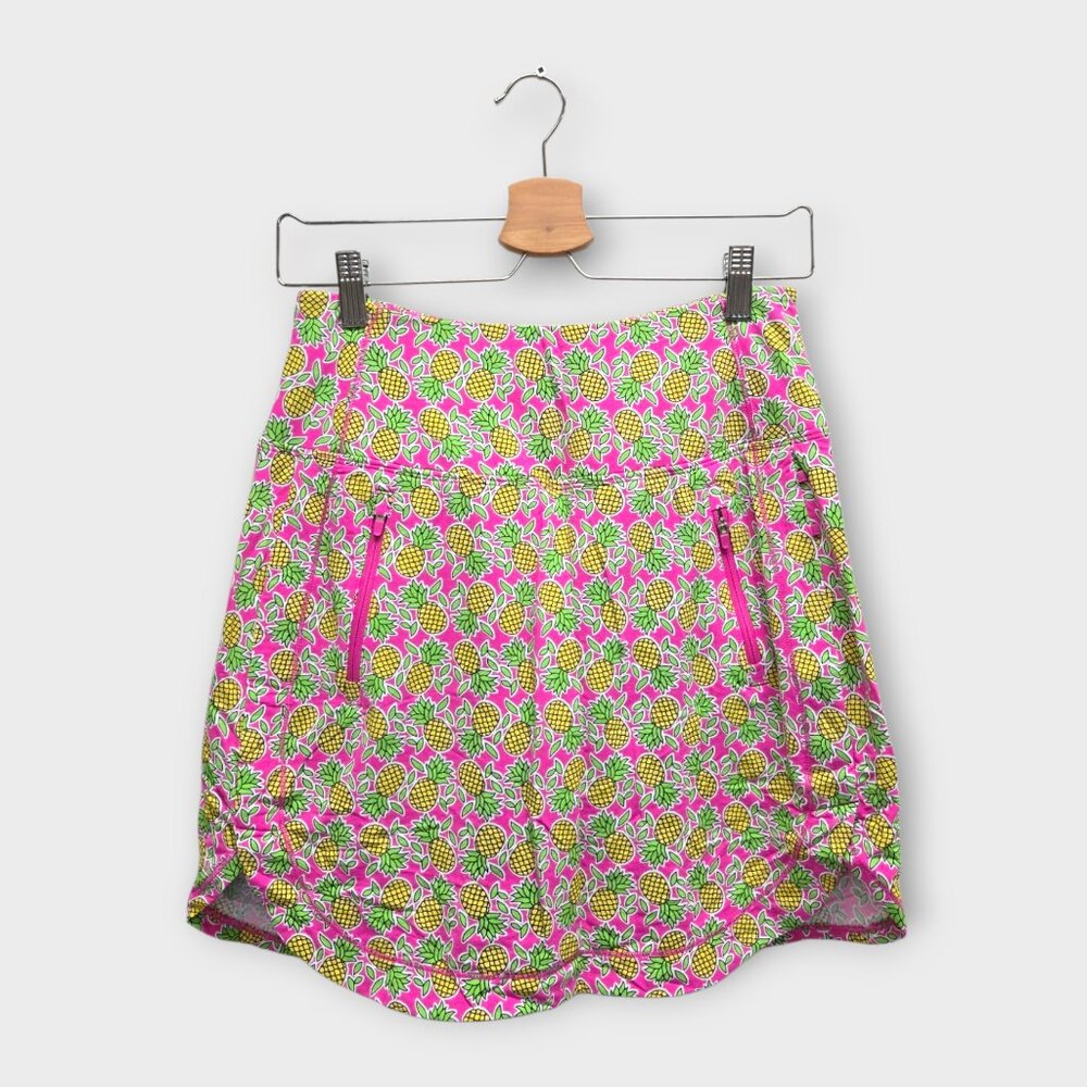 NWOT IBKUL Golf Women's Skort Pineapple Print (Pink/Green/Yellow) - Small